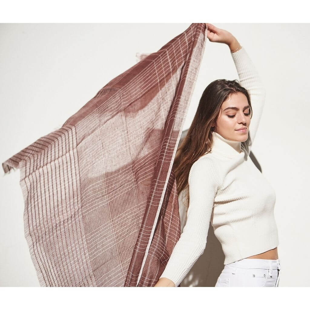 Auro Handwoven Linen Scarf