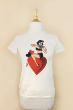 All My Love Fitted Tee in Ivory