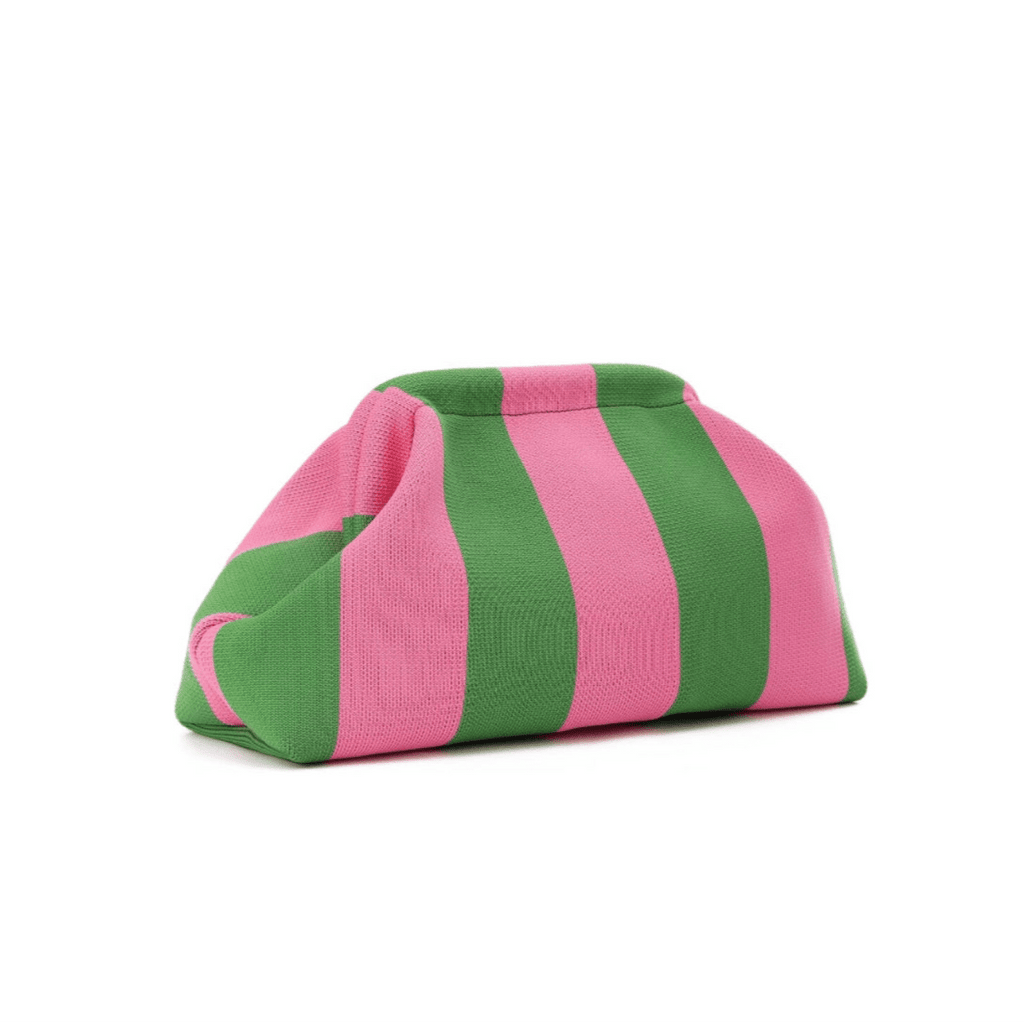 Cabana Clutch in Pink & Green - Che Cose Belle