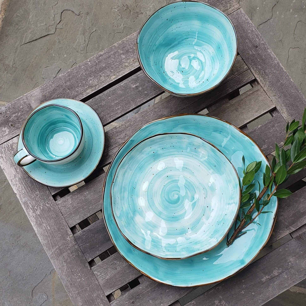 Cabana Turquoise Dinnerware - 20 Piece Set - Che Cose Belle
