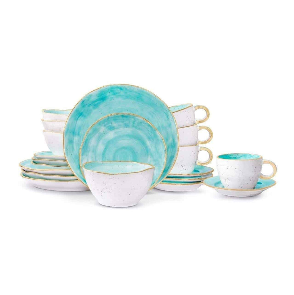 Cabana Turquoise Dinnerware - 20 Piece Set - Che Cose Belle