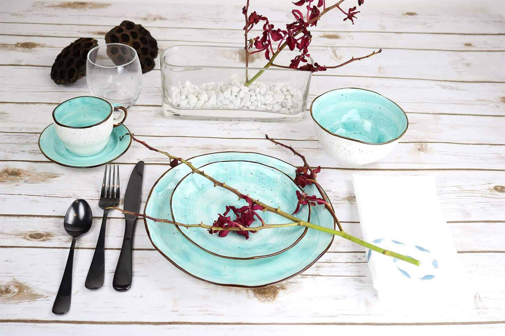 Cabana Turquoise Dinnerware - 20 Piece Set - Che Cose Belle
