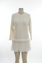 Cable Knit Sweater | Oversized Round Neck Pullover - Che Cose Belle