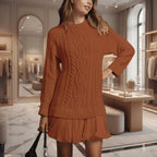 Cable Knit Sweater | Oversized Round Neck Pullover - Che Cose Belle