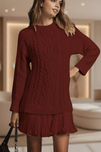Cable Knit Sweater | Oversized Round Neck Pullover - Che Cose Belle
