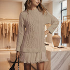 Cable Knit Sweater | Oversized Round Neck Pullover - Che Cose Belle
