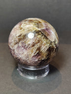 Cacoxenite Amethyst Polished Sphere Sculpture - Che Cose Belle