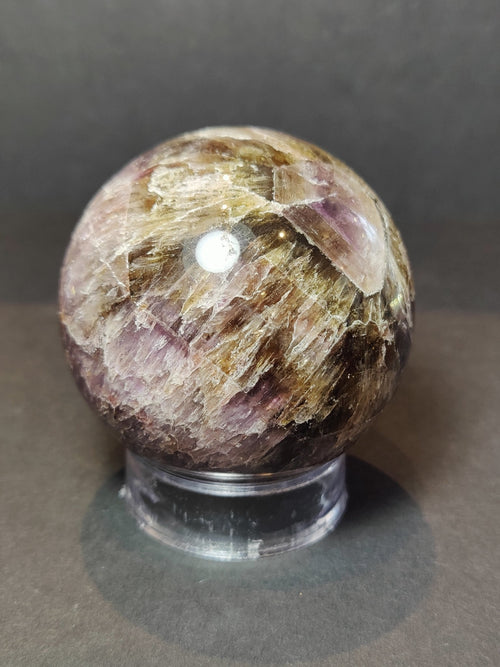 Cacoxenite Amethyst Polished Sphere Sculpture - Che Cose Belle