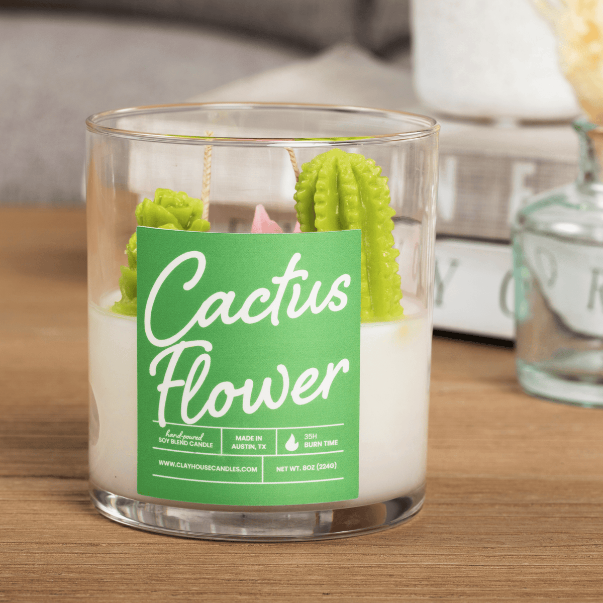 Cactus Flower Container Candle - Che Cose Belle