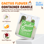 Cactus Flower Container Candle - Che Cose Belle