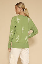 Cactus knit button front cardigan - Che Cose Belle