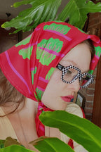 Glowing Chard Silk Medium Square Scarf