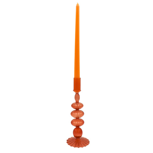 Café Brown Candle Holder - Pair - Che Cose Belle
