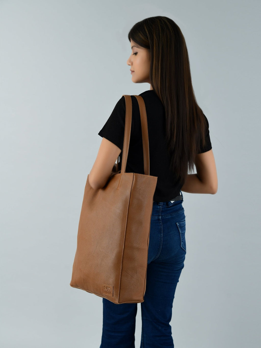 Café Chic Women's Leather Tote Bag - Che Cose Belle