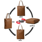 Café Chic Women's Leather Tote Bag - Che Cose Belle