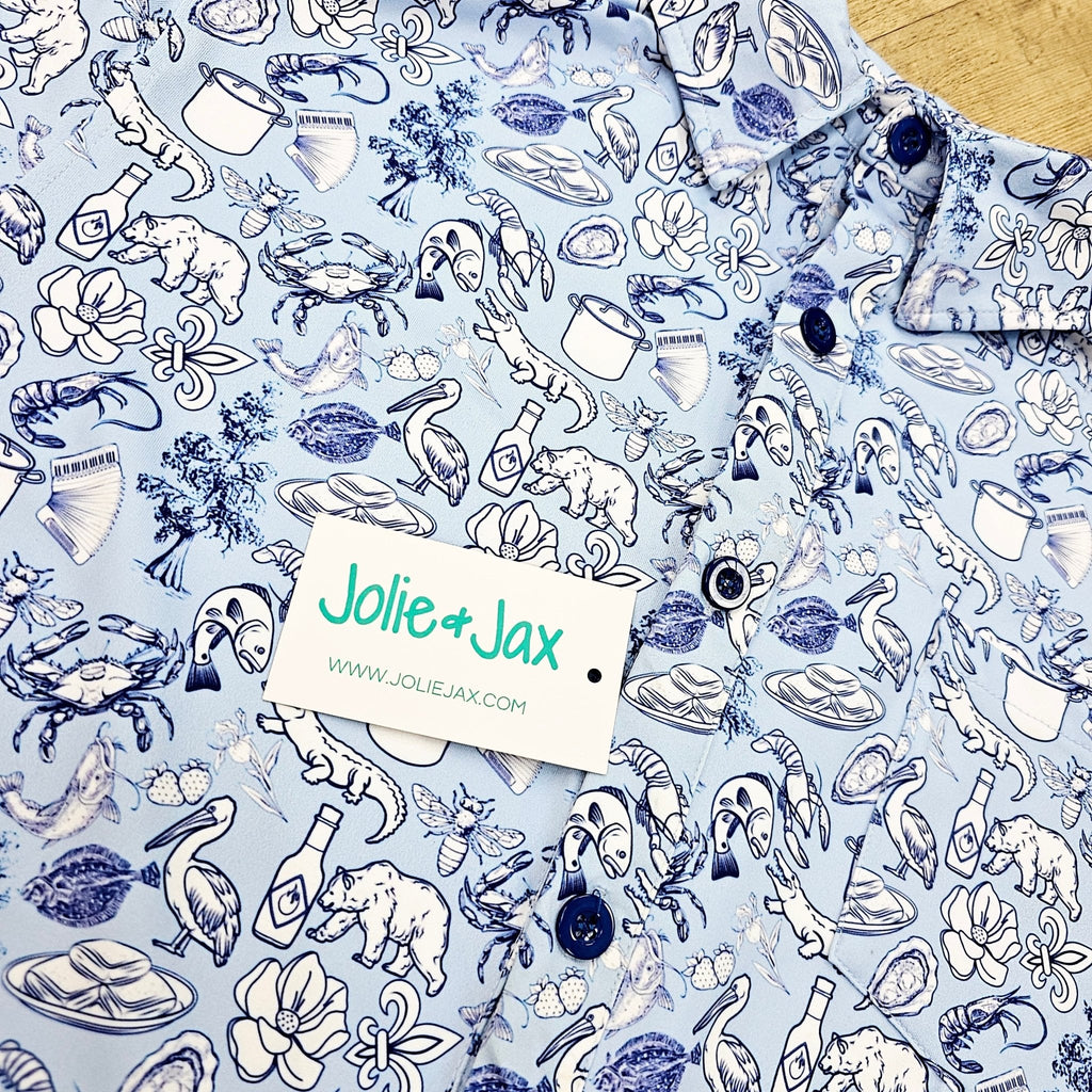 Cajun Toile Men’s Button Down Shirt - Che Cose Belle