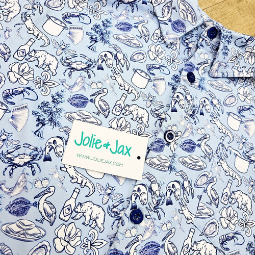 Cajun Toile Men’s Button Down Shirt - Che Cose Belle