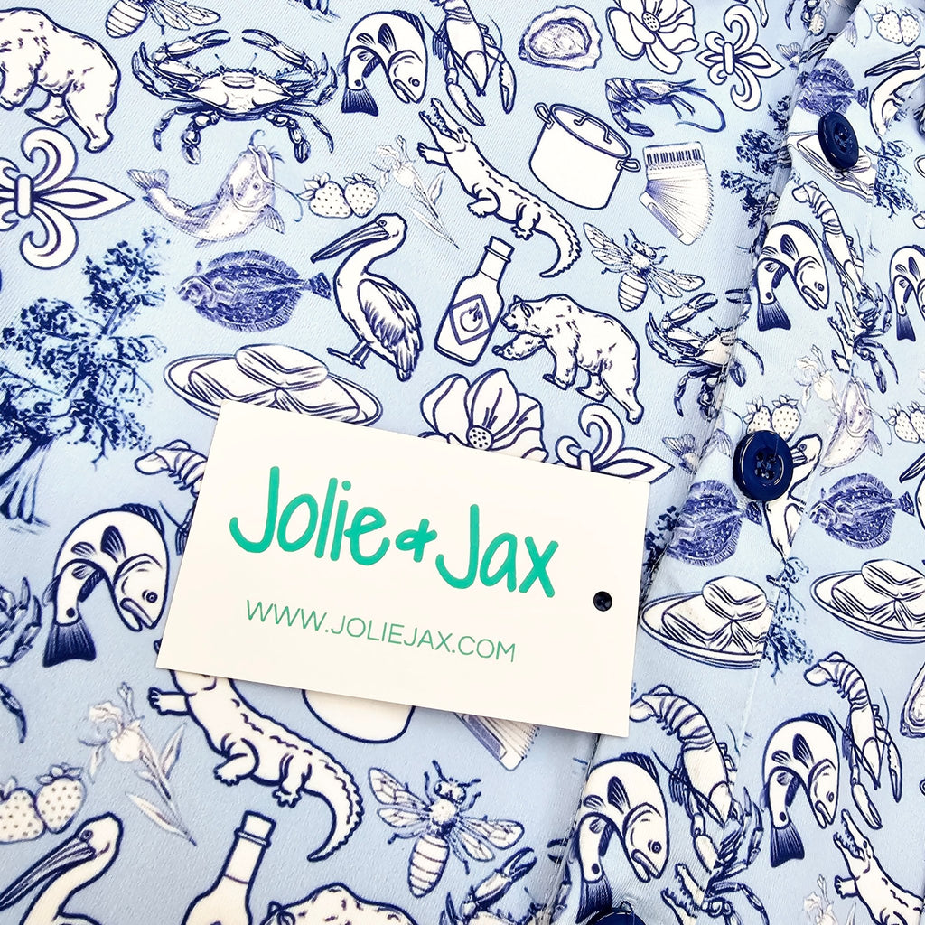 Cajun Toile Men’s Button Down Shirt - Che Cose Belle