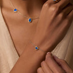 Calming Vibrations Lab Blue Opal Heart Gold Bracelet - Che Cose Belle