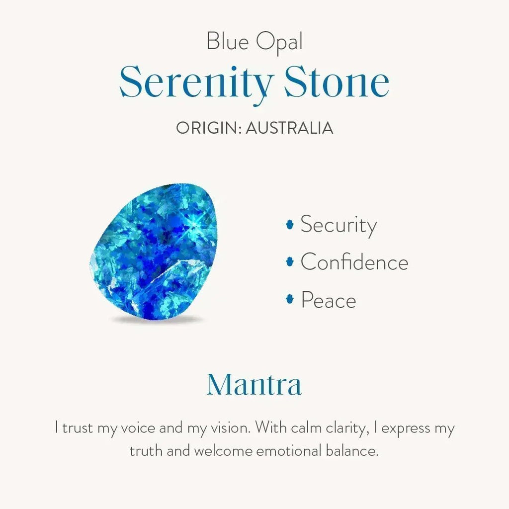 Calming Vibrations Lab Blue Opal Heart Gold Bracelet - Che Cose Belle