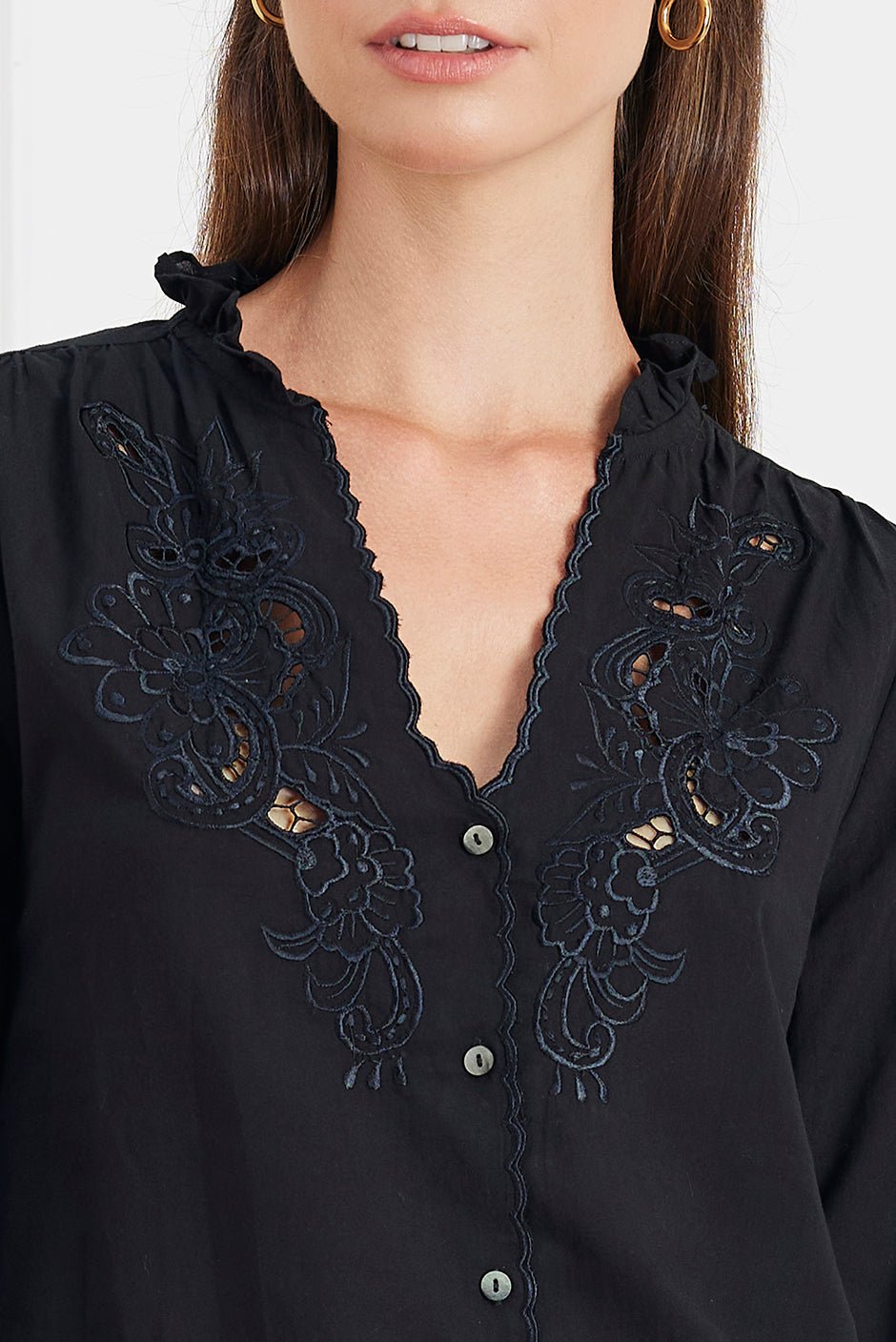 Camilla Blouse in Black - Che Cose Belle