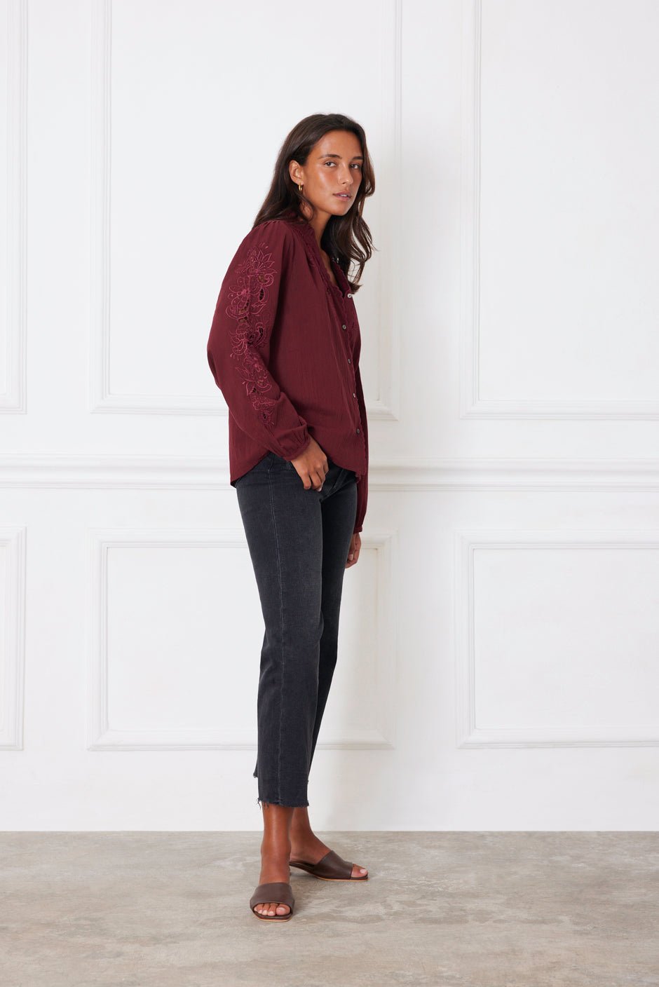 Camilla Blouse in Cranberry - Che Cose Belle