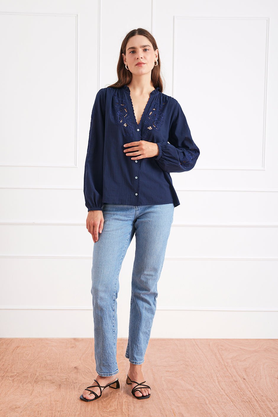 Camilla Blouse in Navy - Che Cose Belle