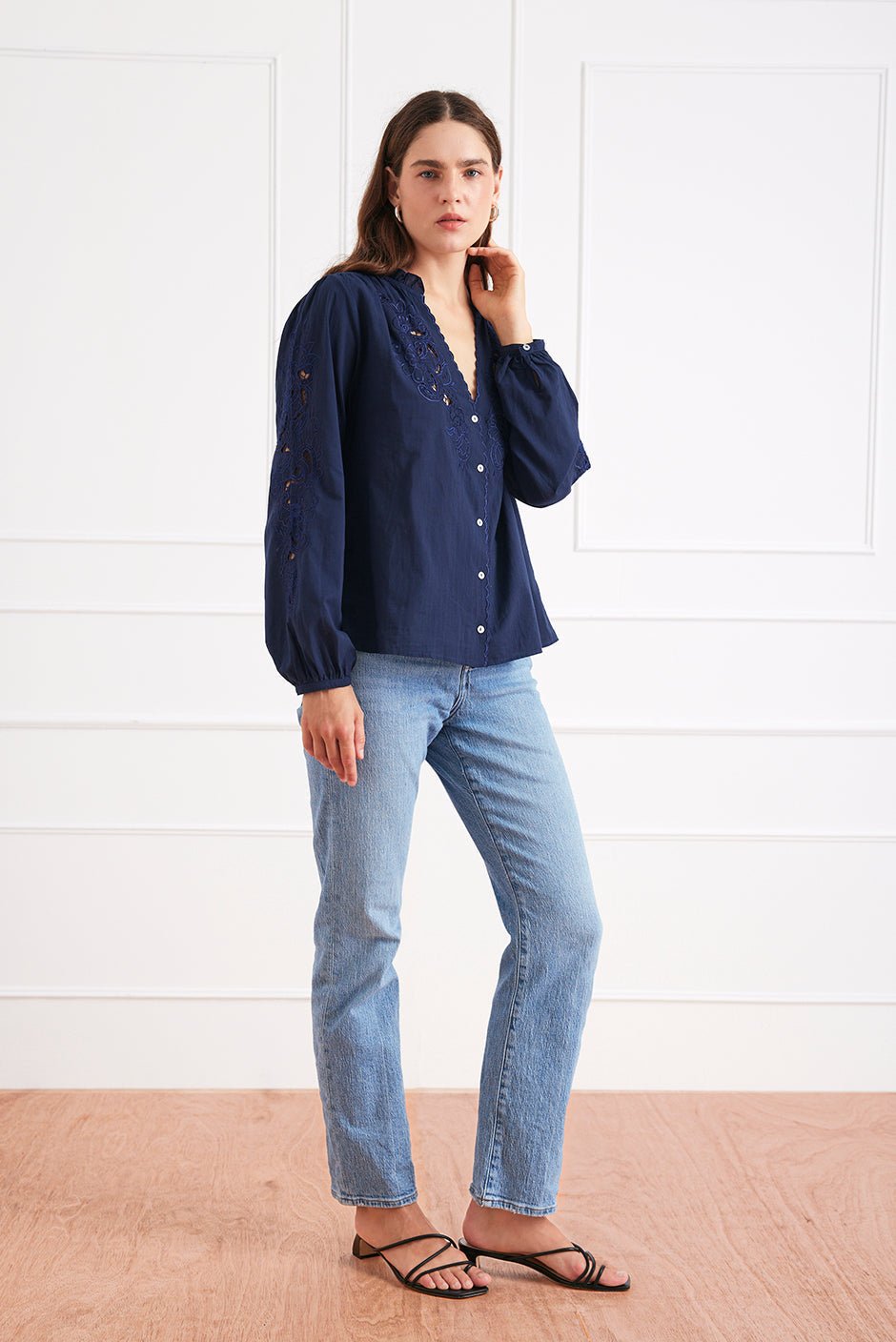 Camilla Blouse in Navy - Che Cose Belle