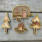 Camping Wood Magnet Set - Che Cose Belle