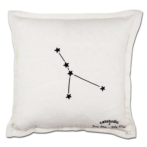 Cancer Astrology Hand-Embroidered Pillow by Cat Studio - Che Cose Belle