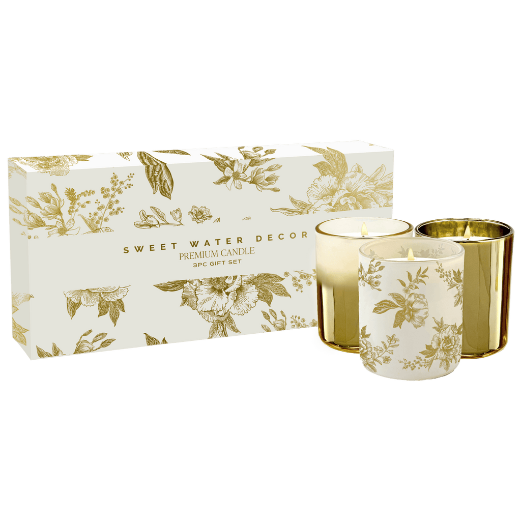 Candle Gift Box Set (Salt and Sea, Island Air, Palo Santo Patchouli) - Che Cose Belle