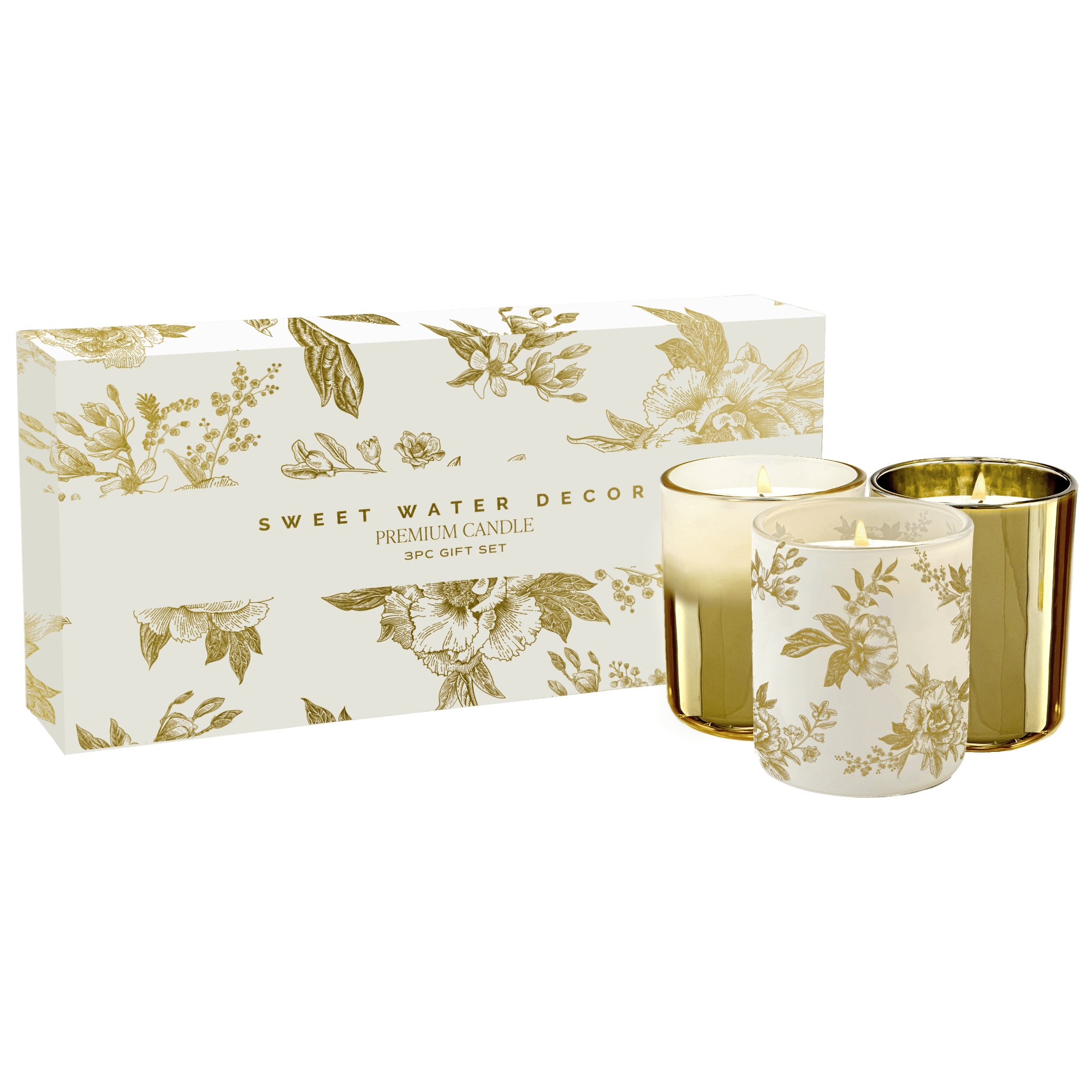 Candle Gift Box Set (Salt and Sea, Island Air, Palo Santo Patchouli) - Che Cose Belle