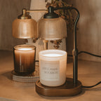 Candle Warmer Lamp with Wood Base - Che Cose Belle