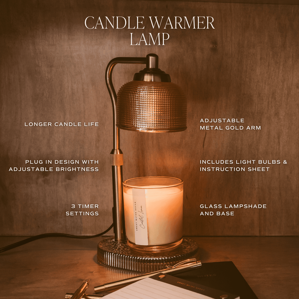 Candle Warmer Lamp with Wood Base - Che Cose Belle
