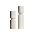 Fluted Hourglass Pillar Candle