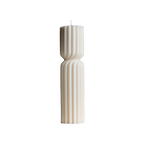 Fluted Hourglass Pillar Candle