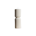 Fluted Hourglass Pillar Candle