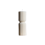 Fluted Hourglass Pillar Candle