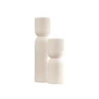 Ribbed Hourglass Pillar Candle