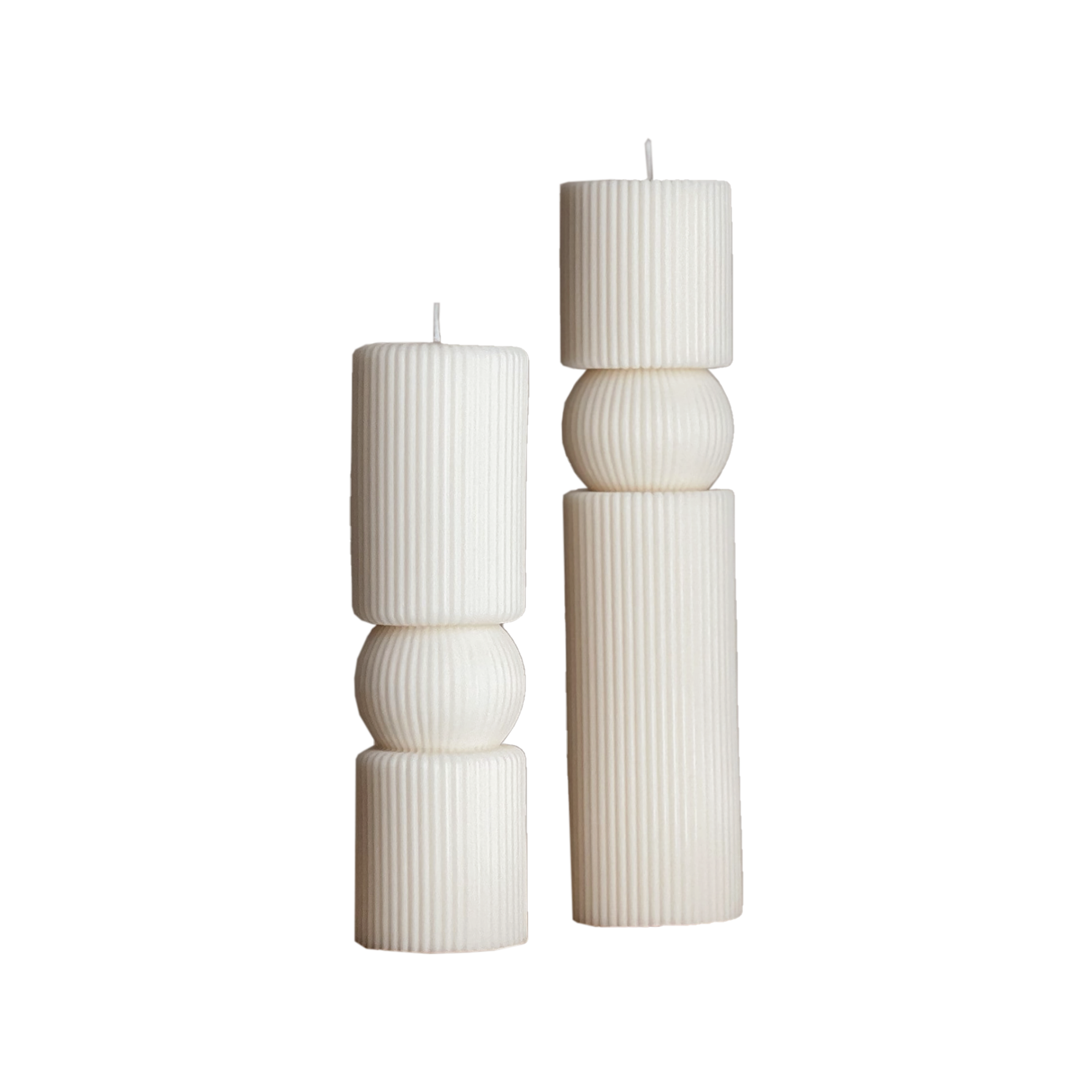 Roman Ribbed Pillar Candle