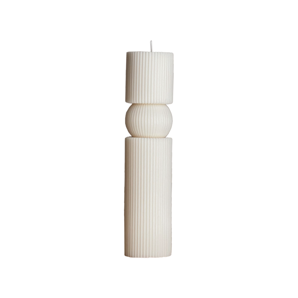 Roman Ribbed Pillar Candle