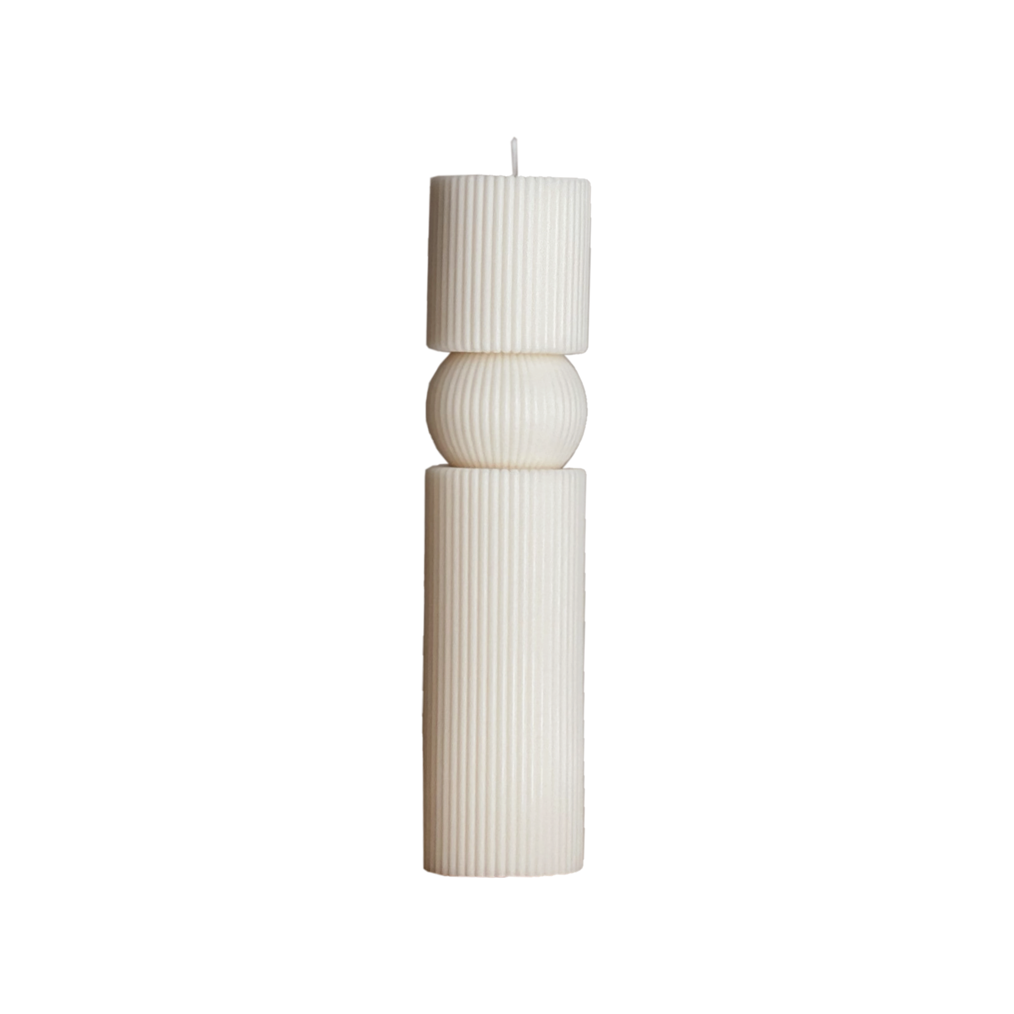 Roman Ribbed Pillar Candle