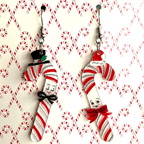 Candy Cane Couple Earrings by 50's Vintage Dame x Lipstick & Chrome - Che Cose Belle