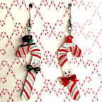 Candy Cane Couple Earrings by 50's Vintage Dame x Lipstick & Chrome - Che Cose Belle
