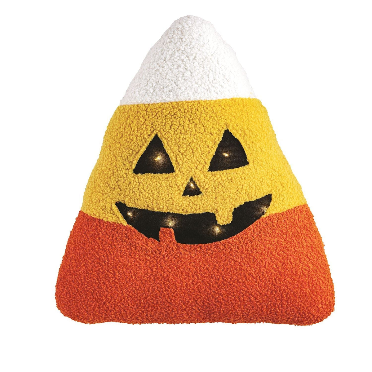 Candy Corn LED Halloween Throw Pillow - Che Cose Belle