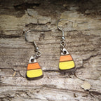 Candy Corn Wooden Earrings | Halloween Sweet Treat Jewelry - Che Cose Belle
