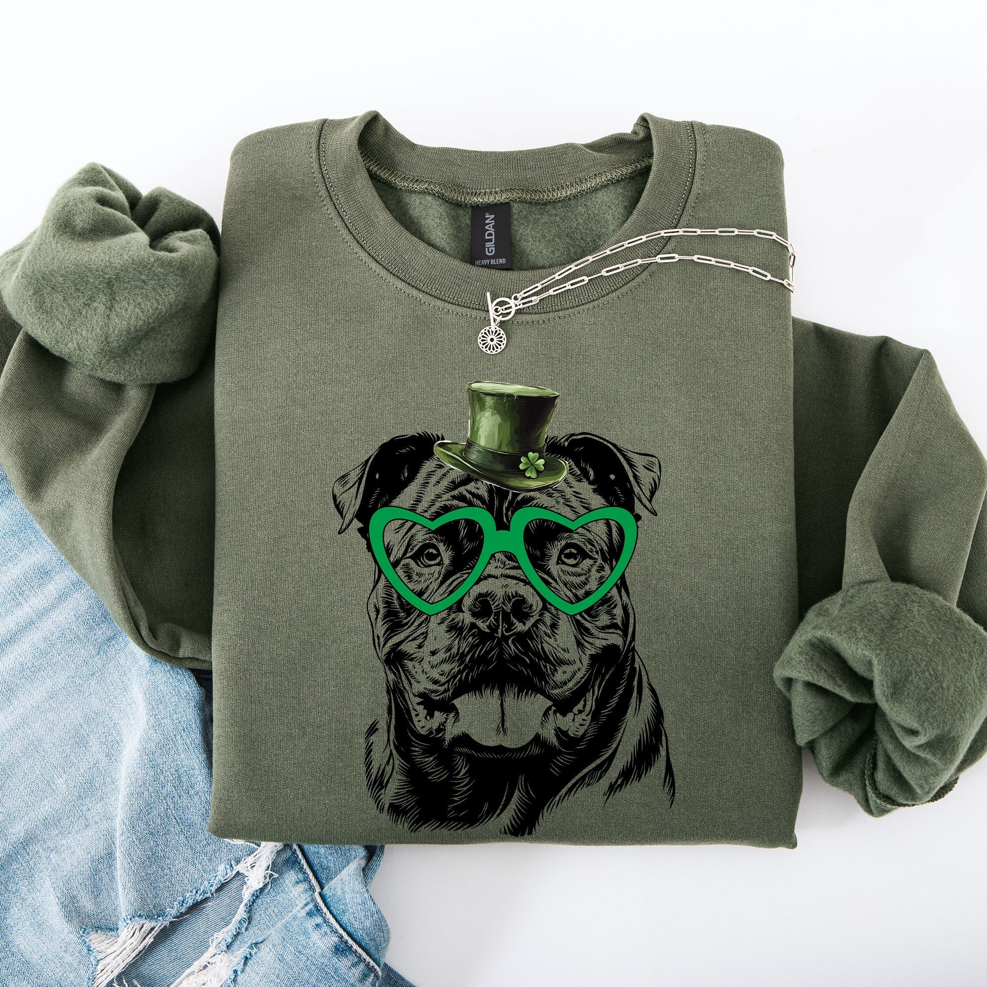 Cane Corso, Adorable Dog, St Patrick's Day, Lucky, Irish Sweatshirt - Che Cose Belle