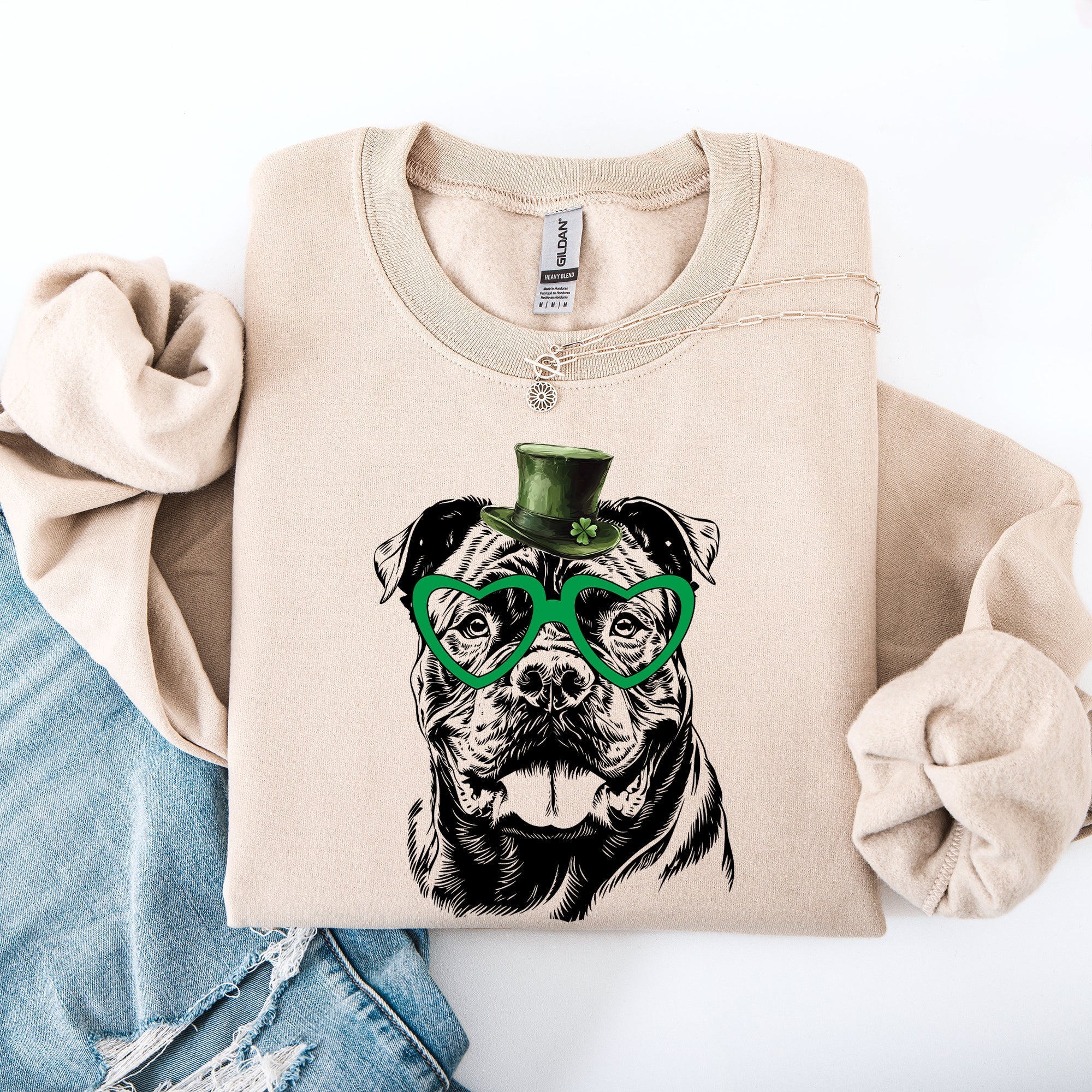 Cane Corso, Adorable Dog, St Patrick's Day, Lucky, Irish Sweatshirt - Che Cose Belle