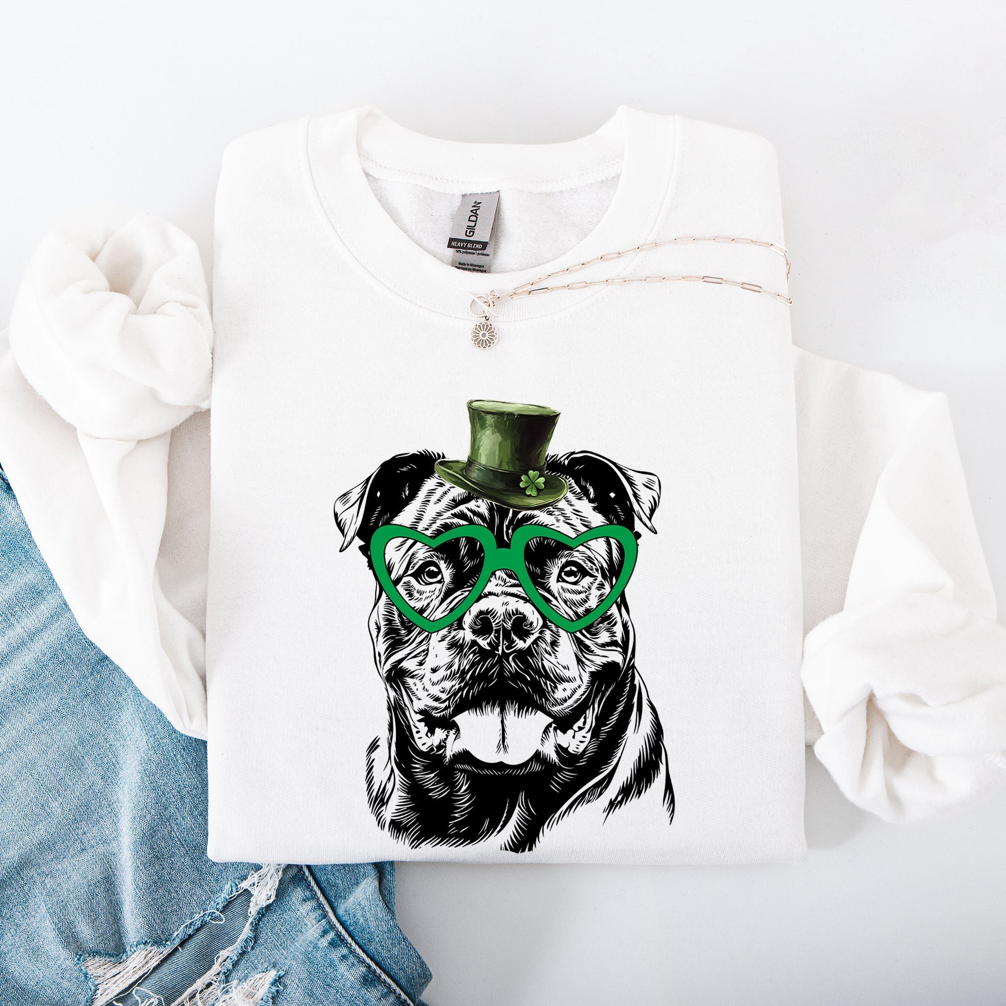 Cane Corso, Adorable Dog, St Patrick's Day, Lucky, Irish Sweatshirt - Che Cose Belle