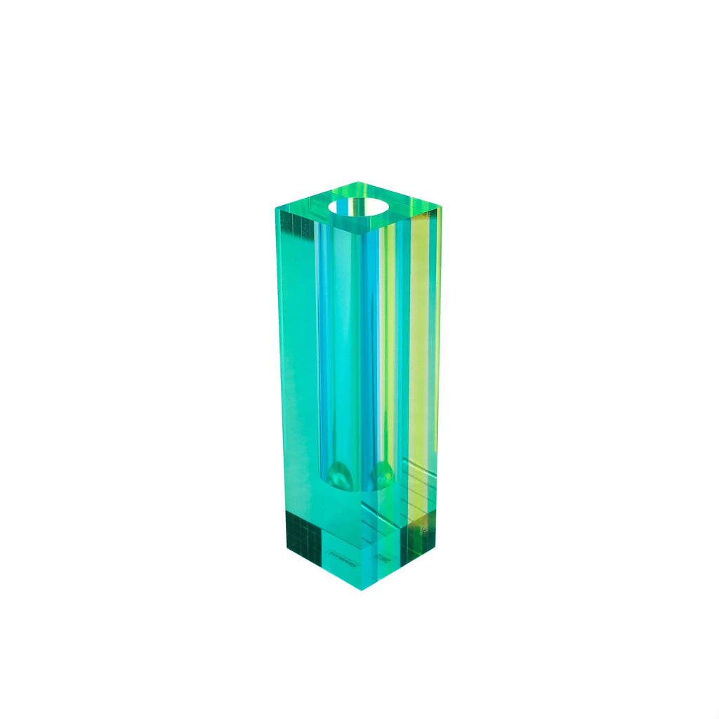 Canetti Acrylic Flower Vase in Blue/Green - Che Cose Belle